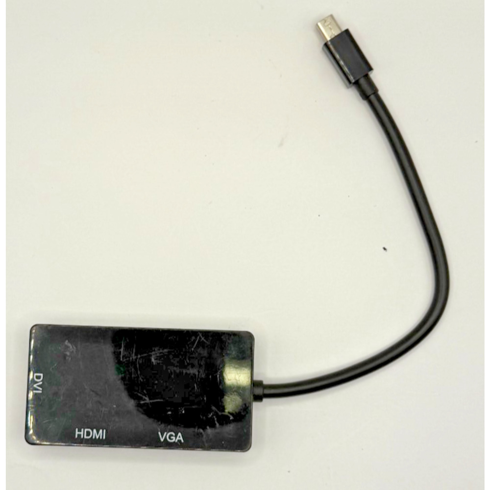 Mini DisplayPort to HDMI VGA DVI Adapter 3-in-1 Multiport Converter – Black